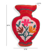 Amphorae Red Tufted Accent Pillow Model: TOV-C18745